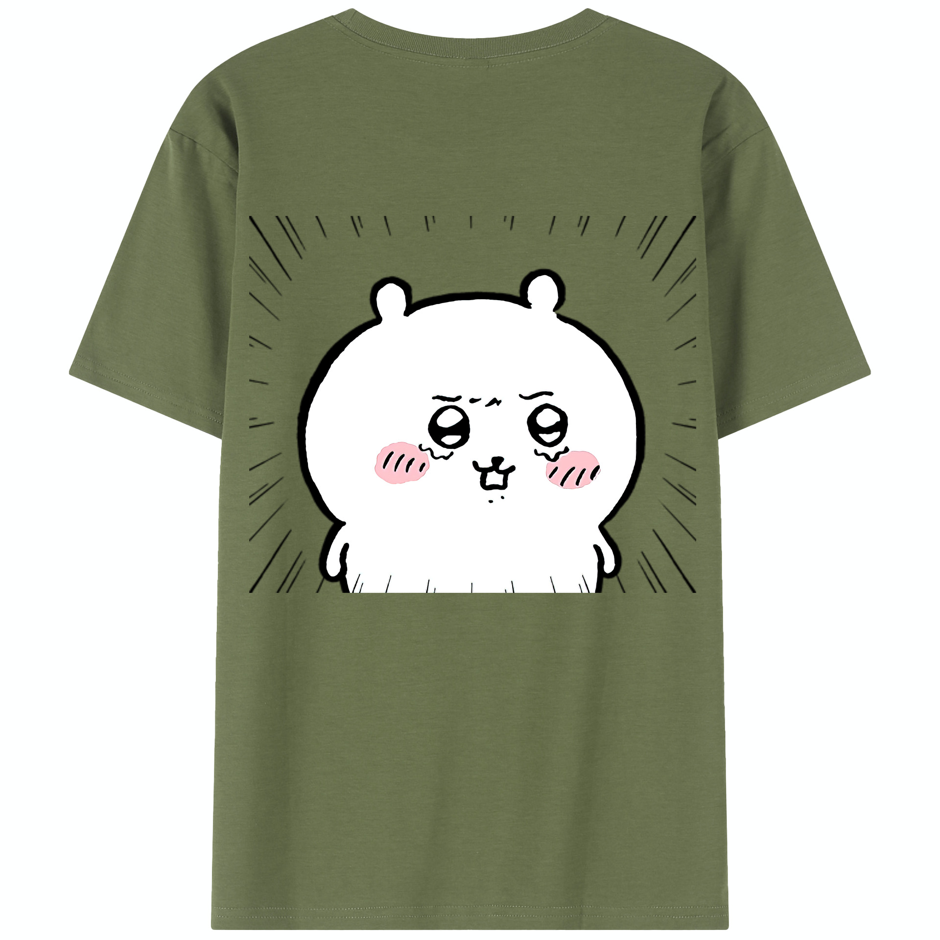 （画像用） ちいかわ ちいかわ Chii-kawa chiikawa 綿100％半袖Tシャツ（背面プリント）